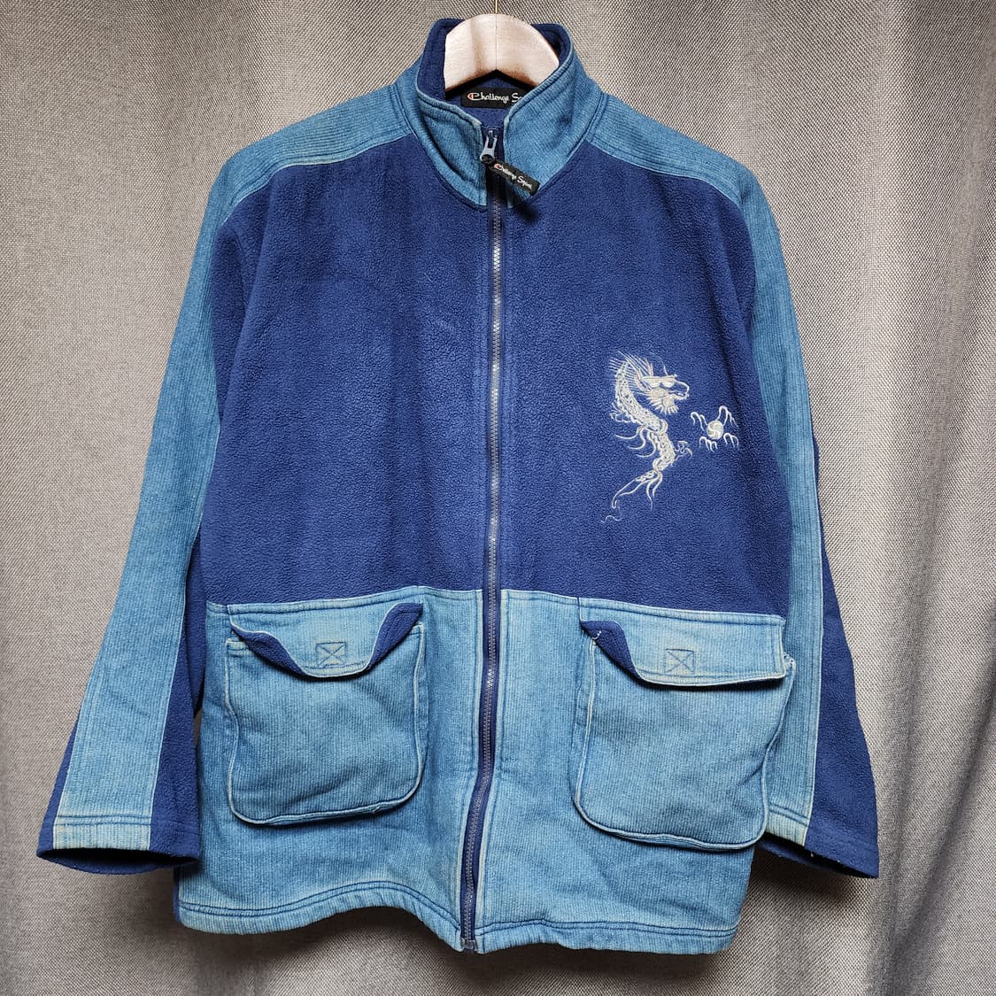 챌린지스피릿 아메카지 워크웨어 오리엔탈 폴리스 용 자수 집업 상품이미지3