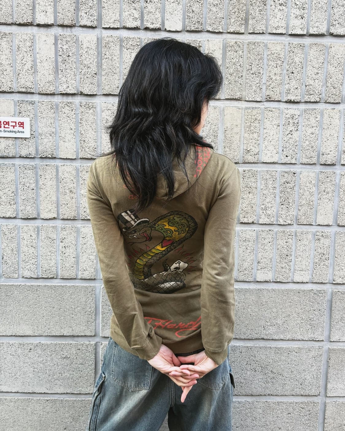 에드하디 롱 슬림 올드스쿨 후드집업 상품이미지5