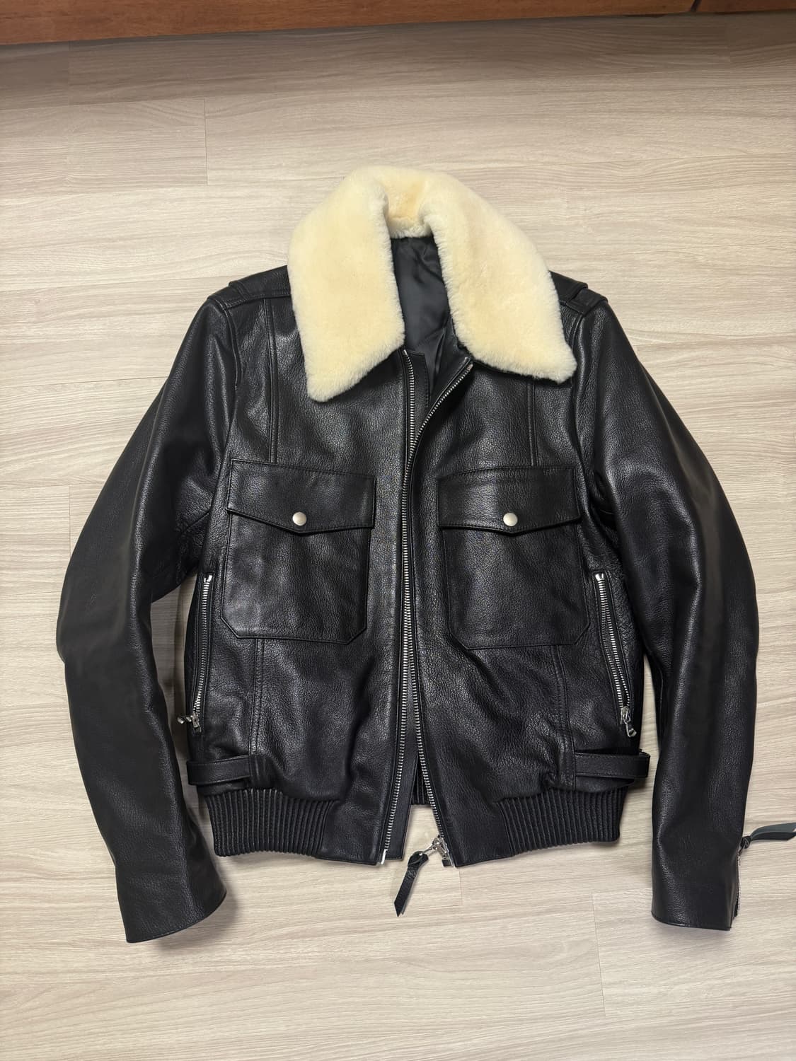 솔리드옴므 스타일 무스탕 리얼 소가죽 자켓 상품이미지2