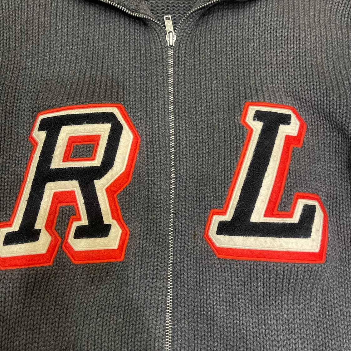 폴로 레터링 니트자켓 상품이미지3