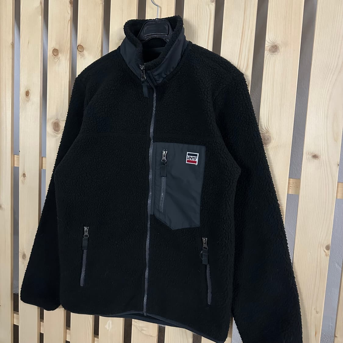 (S) 리바이스 블랙 플리스 자켓 후리스 상품이미지2
