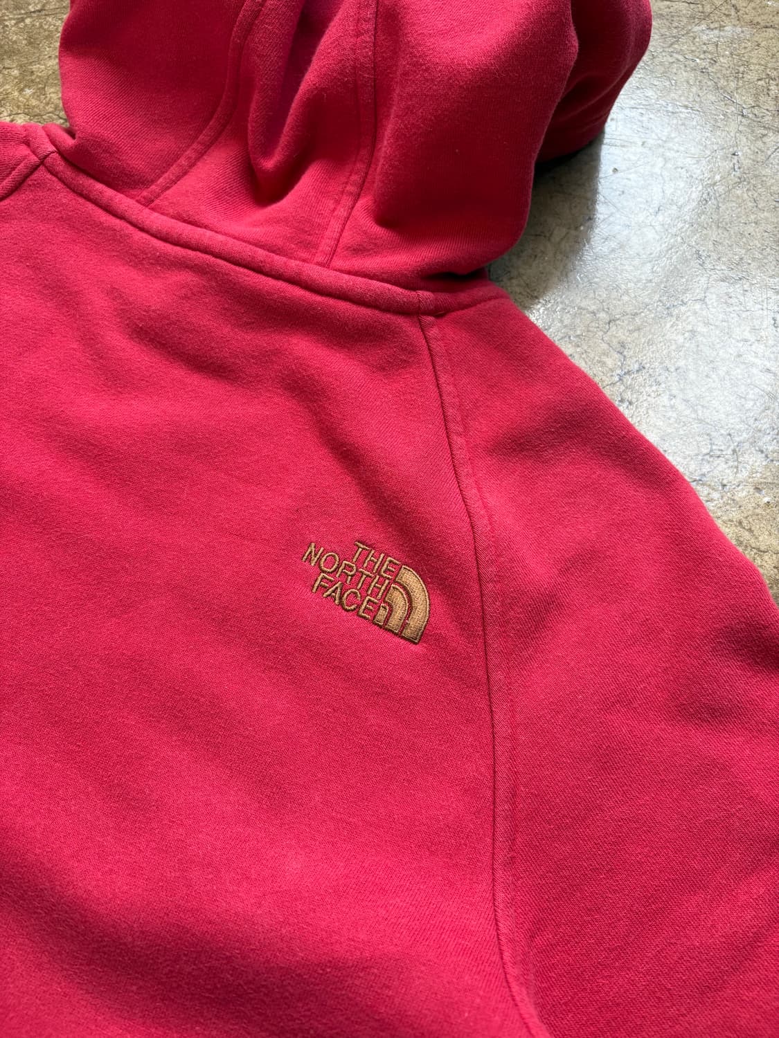 노스페이스 레드 부클 자수 빈티지 후디 상품이미지5