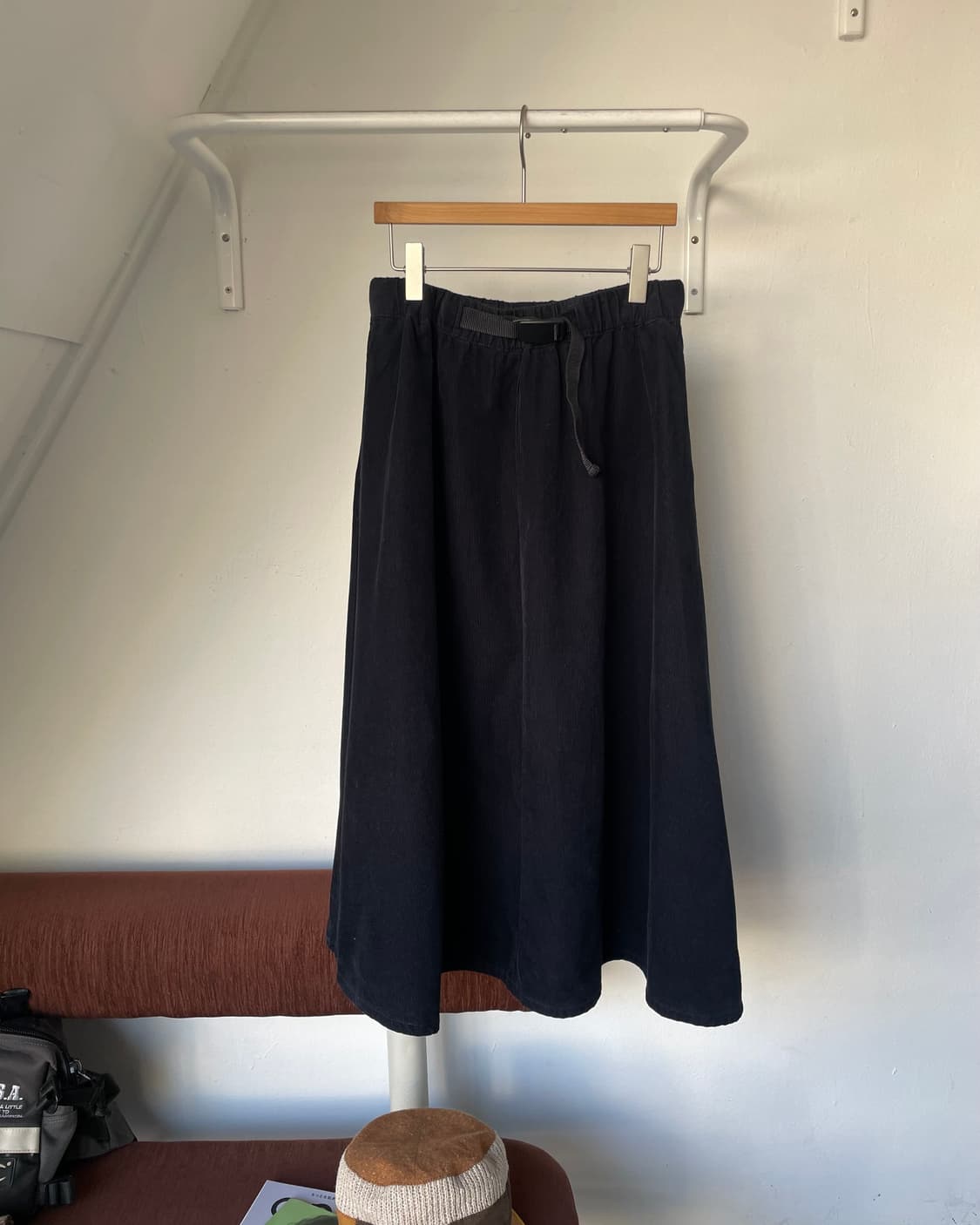 Buckle strap corduroy skirt 상품이미지2