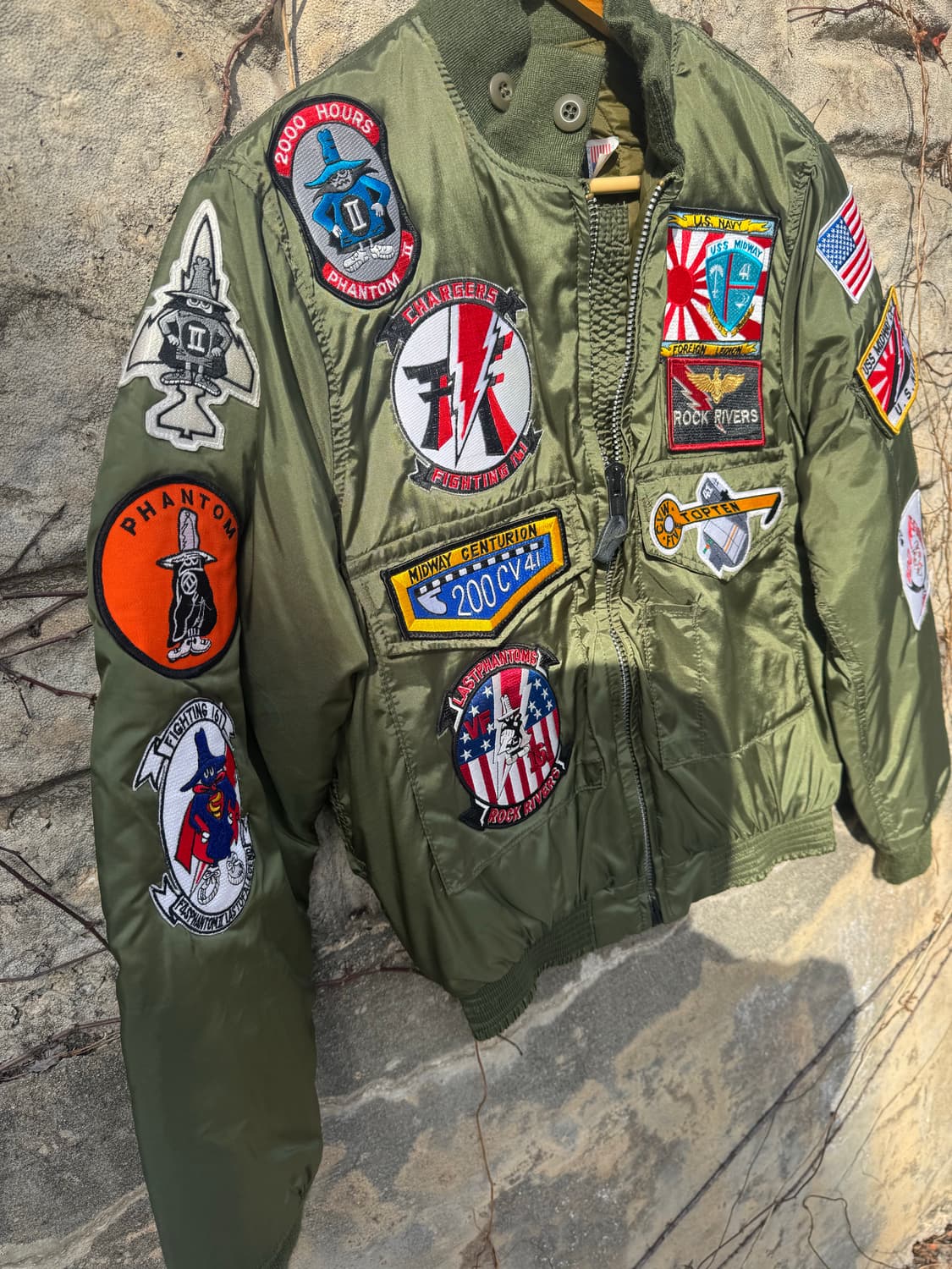 90s spiwak 미해군 usn g-8 wep 항공 점퍼 자켓 풀패치 상품이미지5