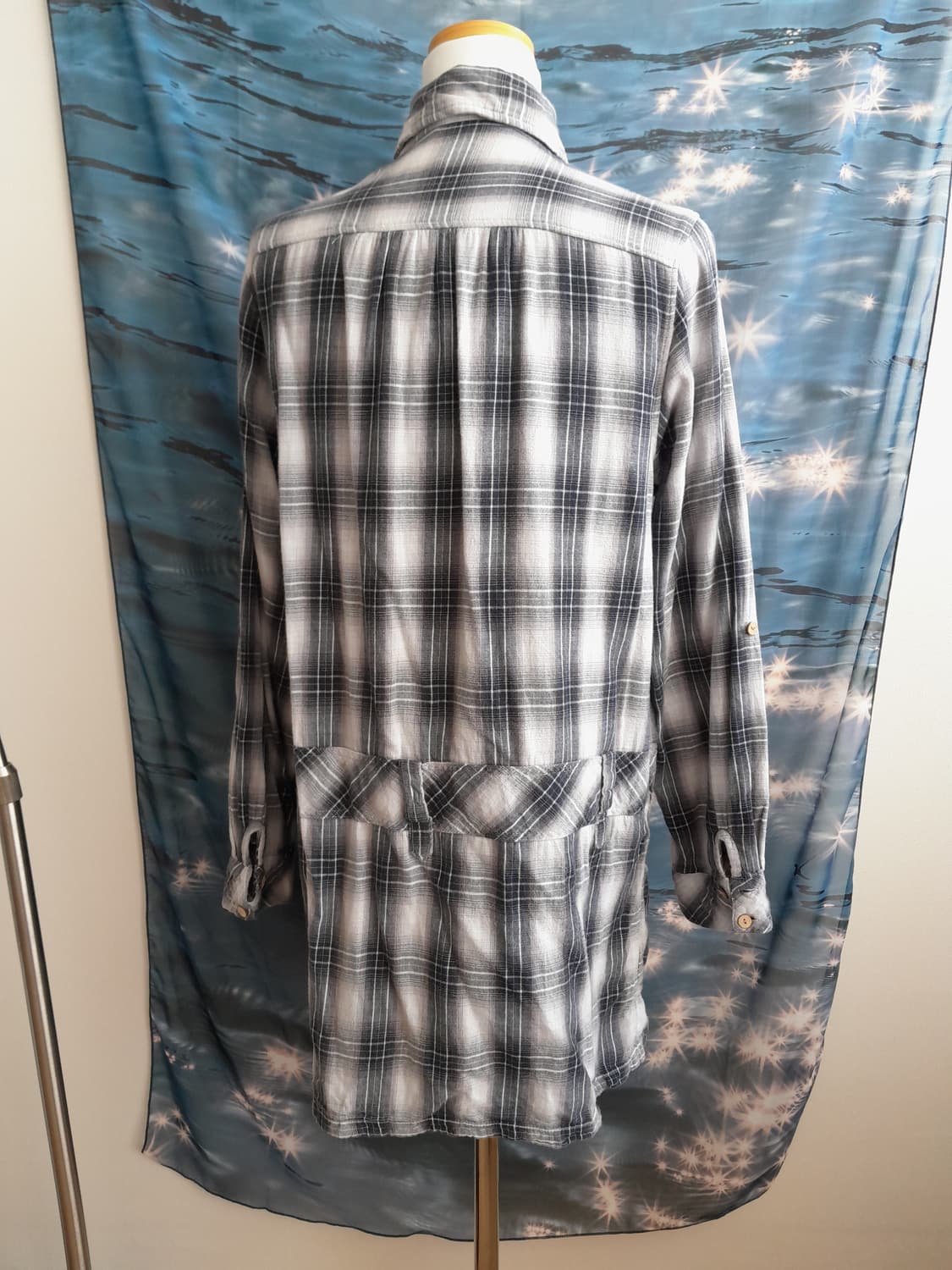 체크 모리 셔츠 원피스 상품이미지4