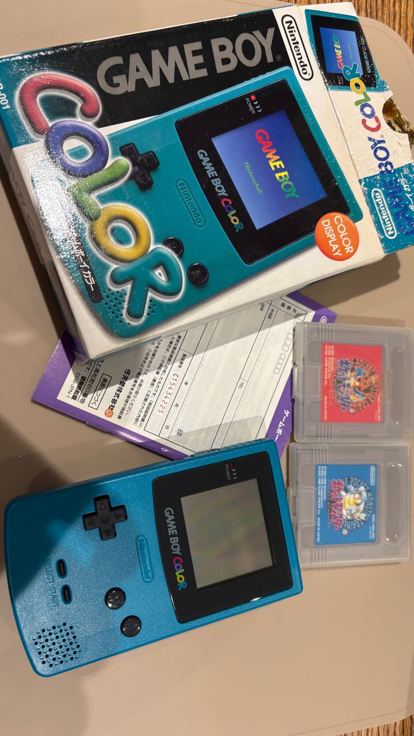 신품급) 닌텐도 게임보이 컬러 CGB(gbc) 블루 풀박스 상품이미지2