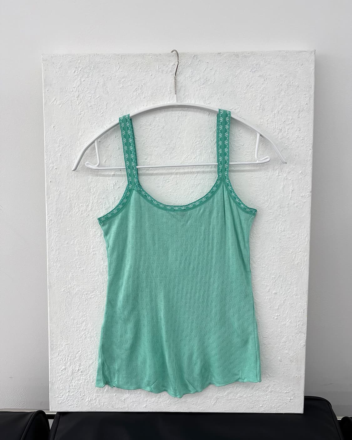 MARGINAL 에메랄드 펀칭 레이스 스트랩 슬리브리스 상품이미지2