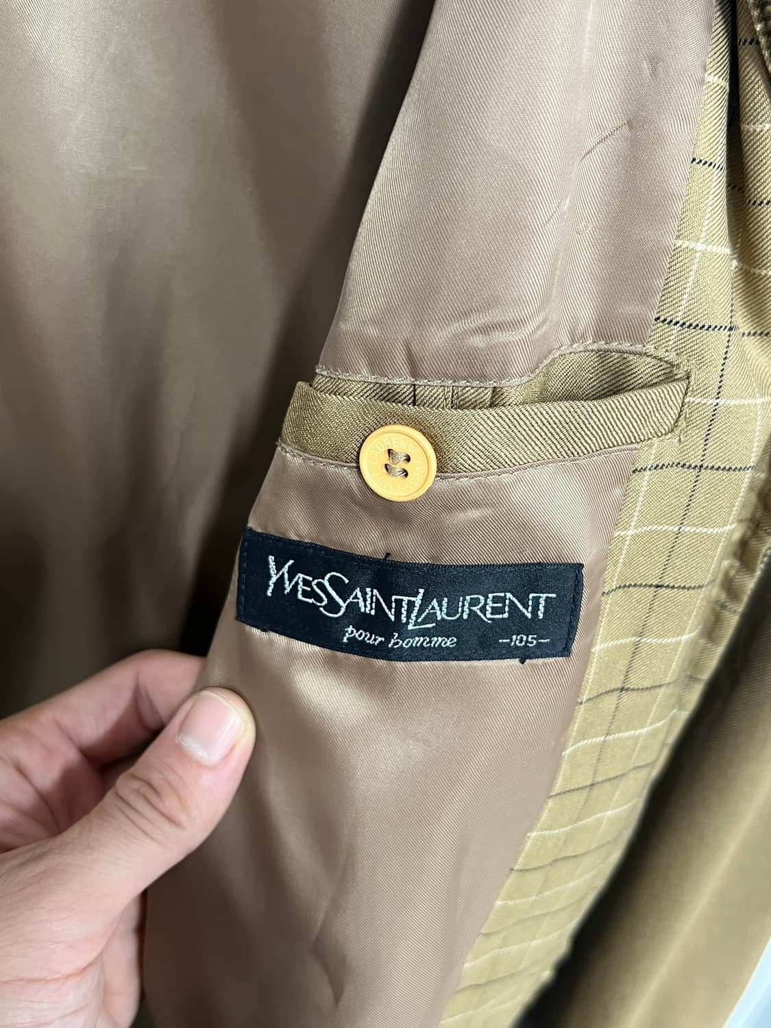 YSL 입생로랑 90s 베이지 블루종 상품이미지4