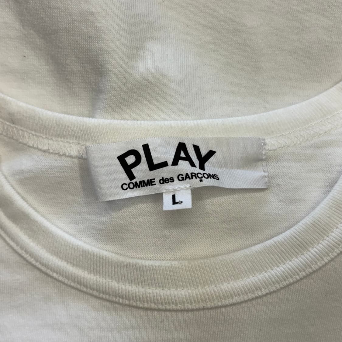 L 꼼데가르송 골드와펜 화이트 반팔  상품이미지4