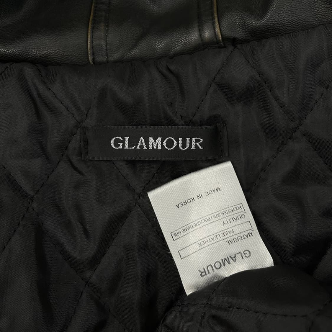 GLAMOUR 글래머 오버핏 레더 후디 자켓/#3625 상품이미지8