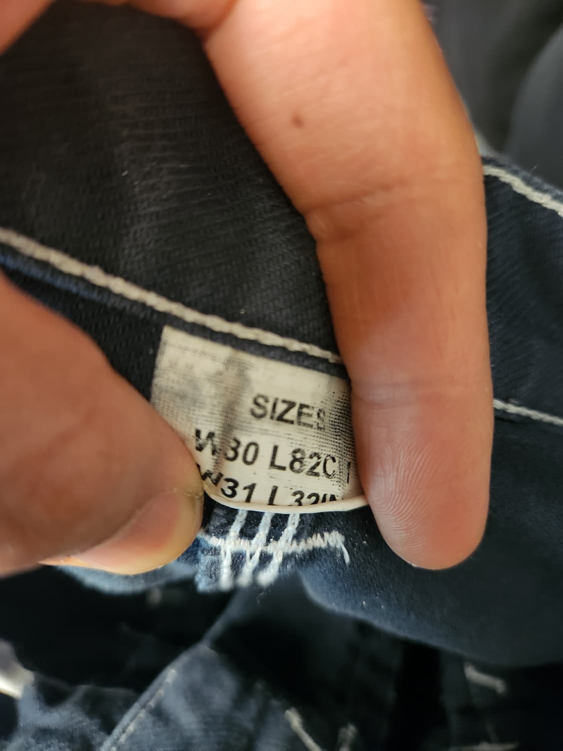 이케아(IKEA) 데드스탁 스티치 트라우저 워크 팬츠 W31 L32 상품이미지3