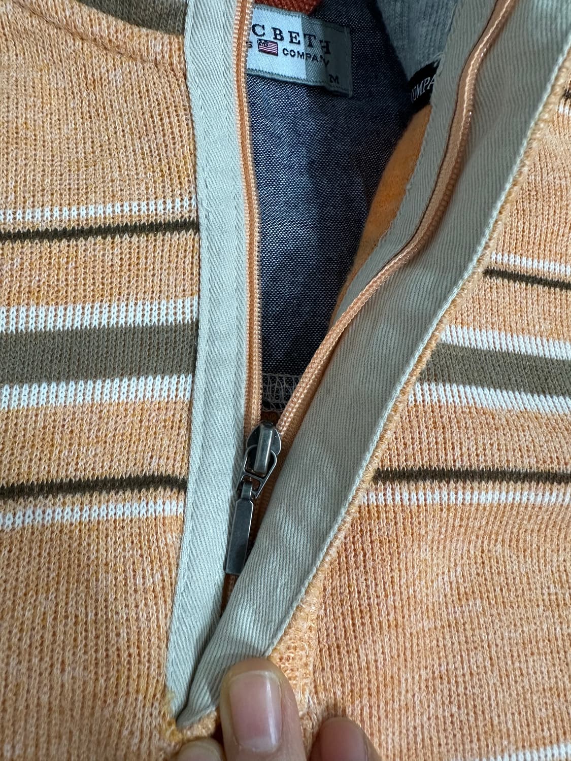 맥베스진스 스트라이프 반집업 M (새제품) 상품이미지7