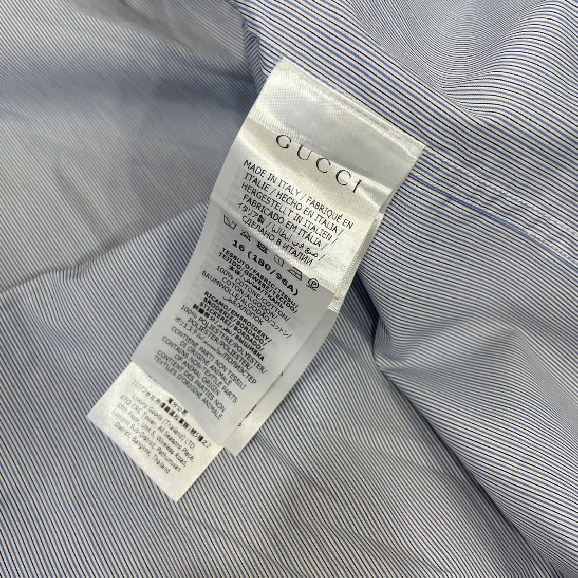 구찌 스트라이프 가든 로고 포켓 셔츠 상품이미지8