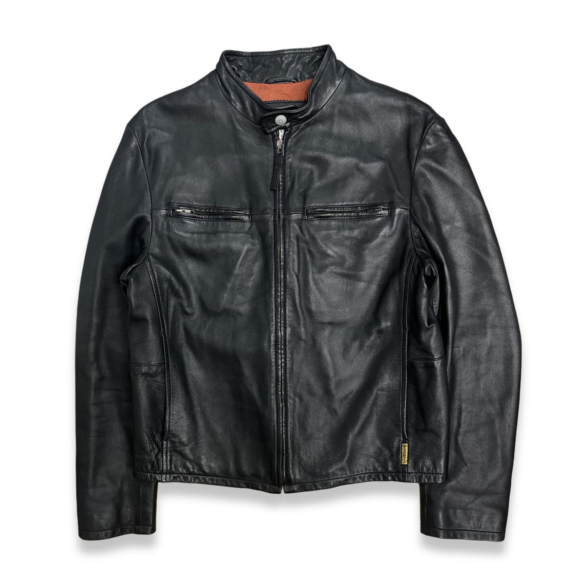 00s ARMANI JEANS 라이더 레더 자켓 L 상품이미지1