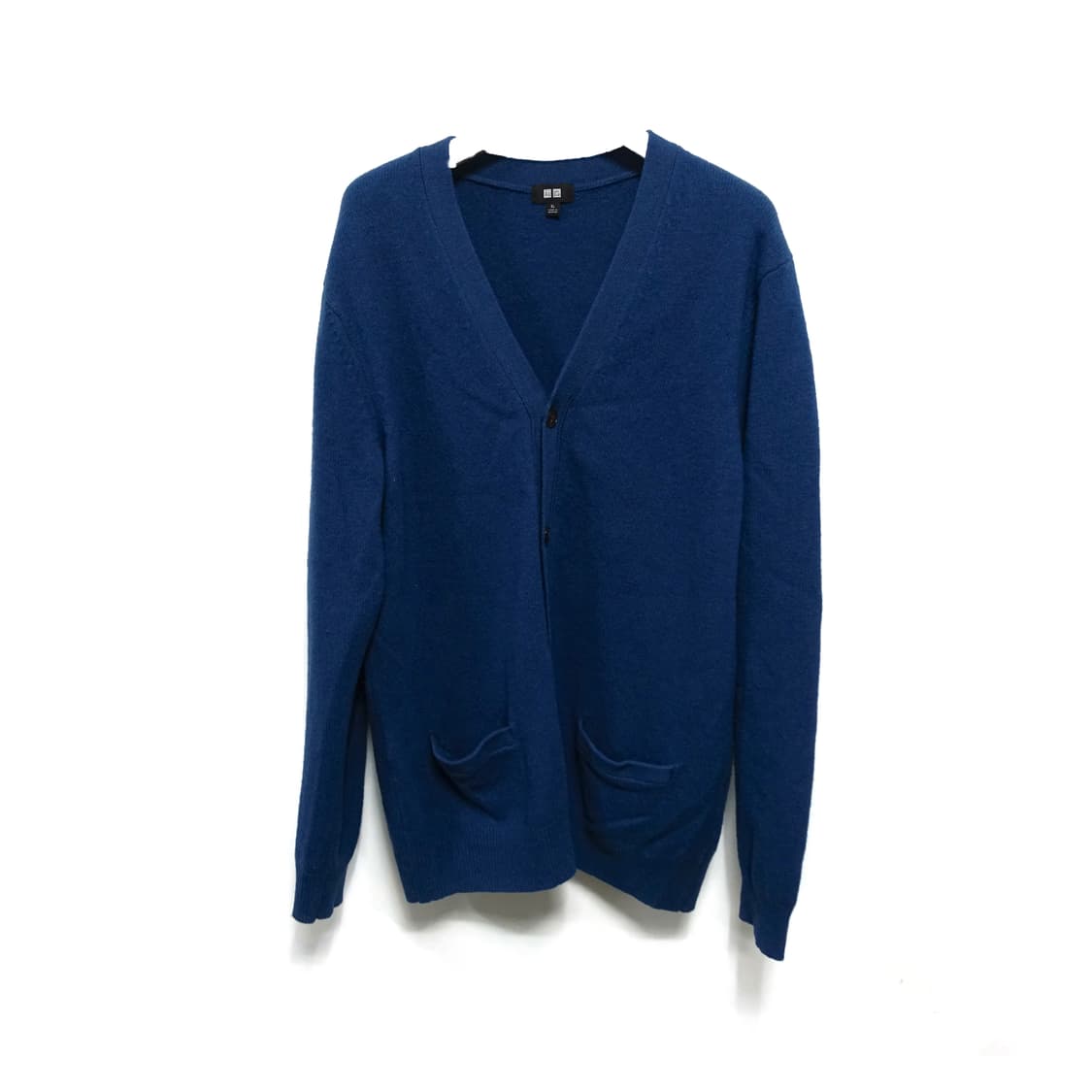 [XL,100] UNIQLO 유니클로 램스울 틸 블루  가디건 상품이미지1