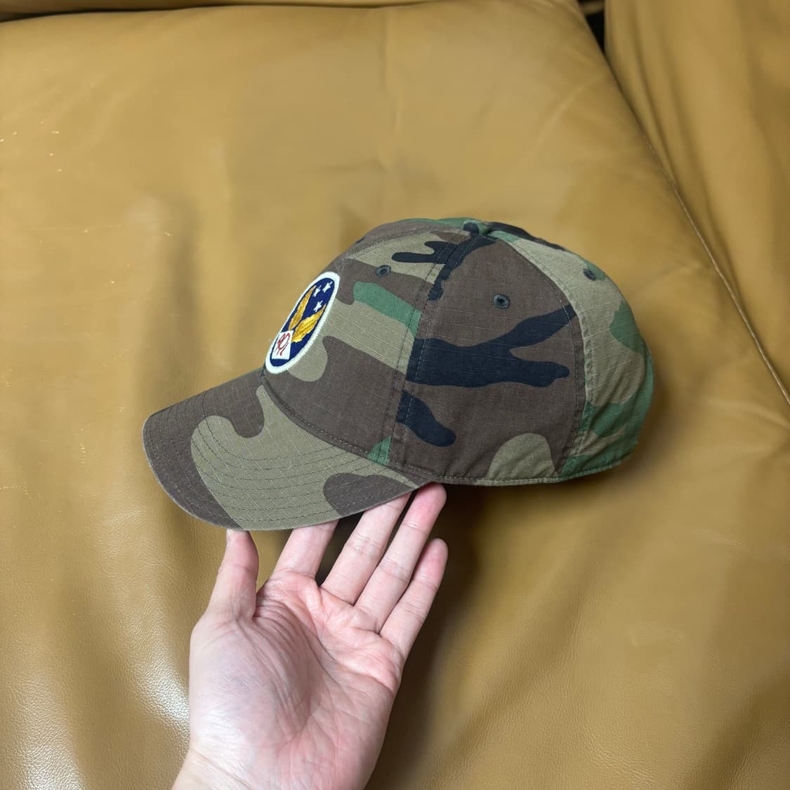 RRL 더블알엘 랄프로렌 폴로 윙로고 6패널 볼캡 모자 우드랜드 카모 상품이미지4