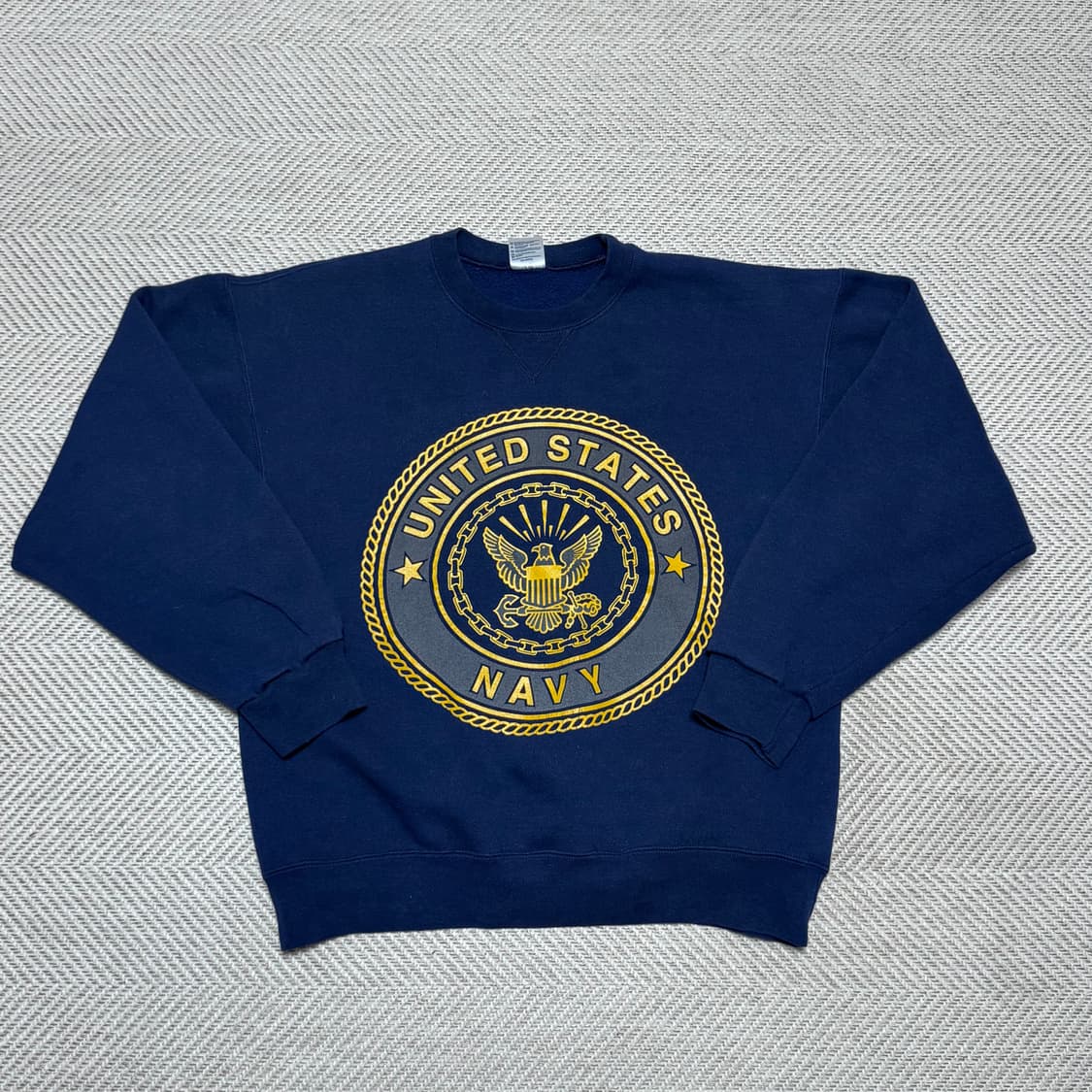 (M) 90s made in usa soffe 밀리터리 네이비 맨투맨 상품이미지1