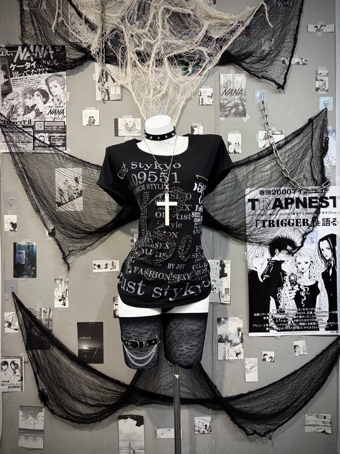 00's lettering cubic back web loose fit  상품이미지3