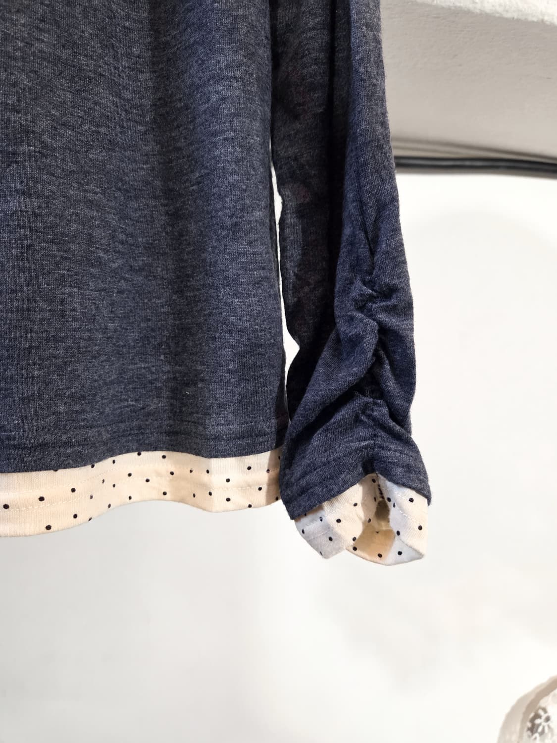 도트 포인트 목폴라 슬리브 상품이미지5