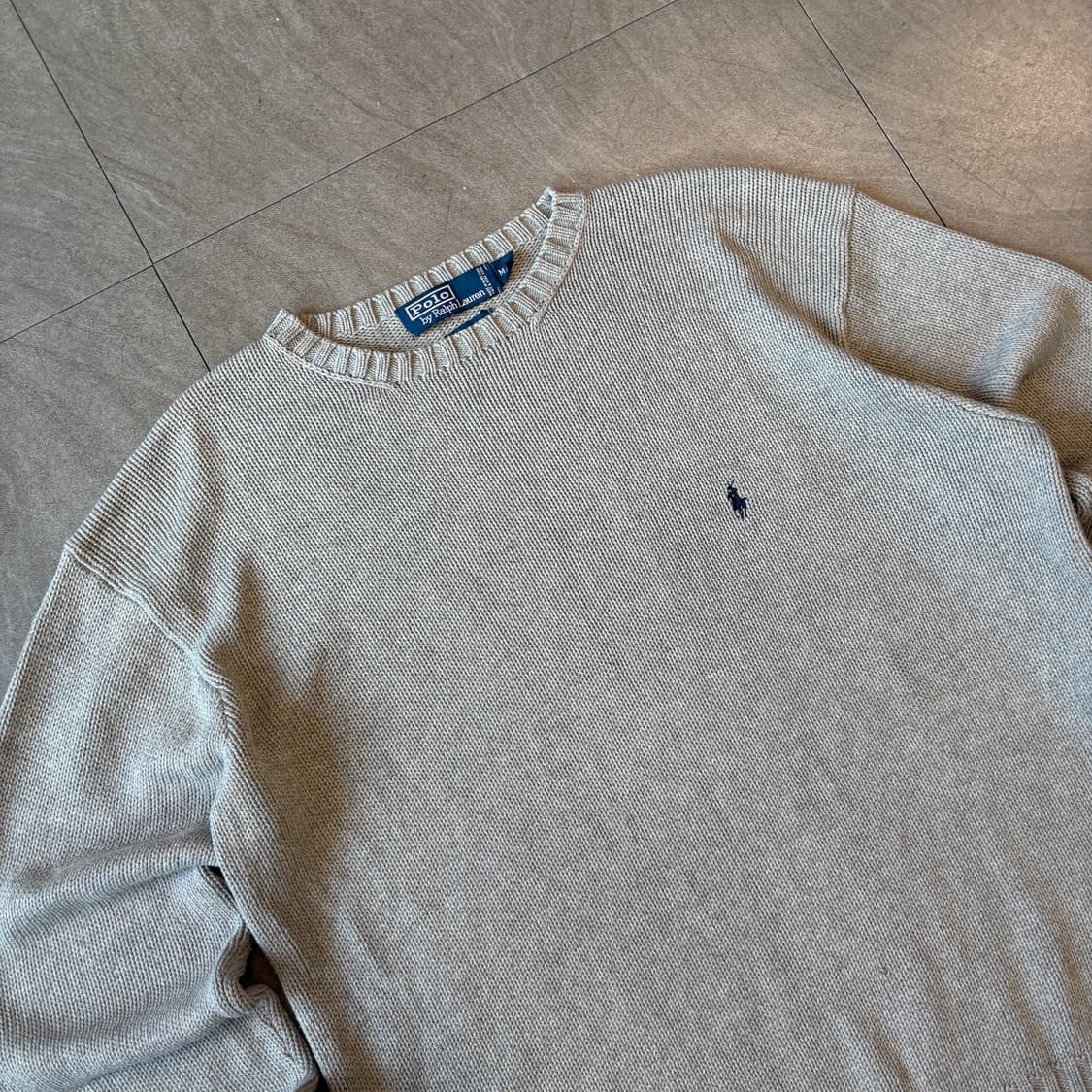 폴로 정품 그레이 해비 코튼 니트  상품이미지2
