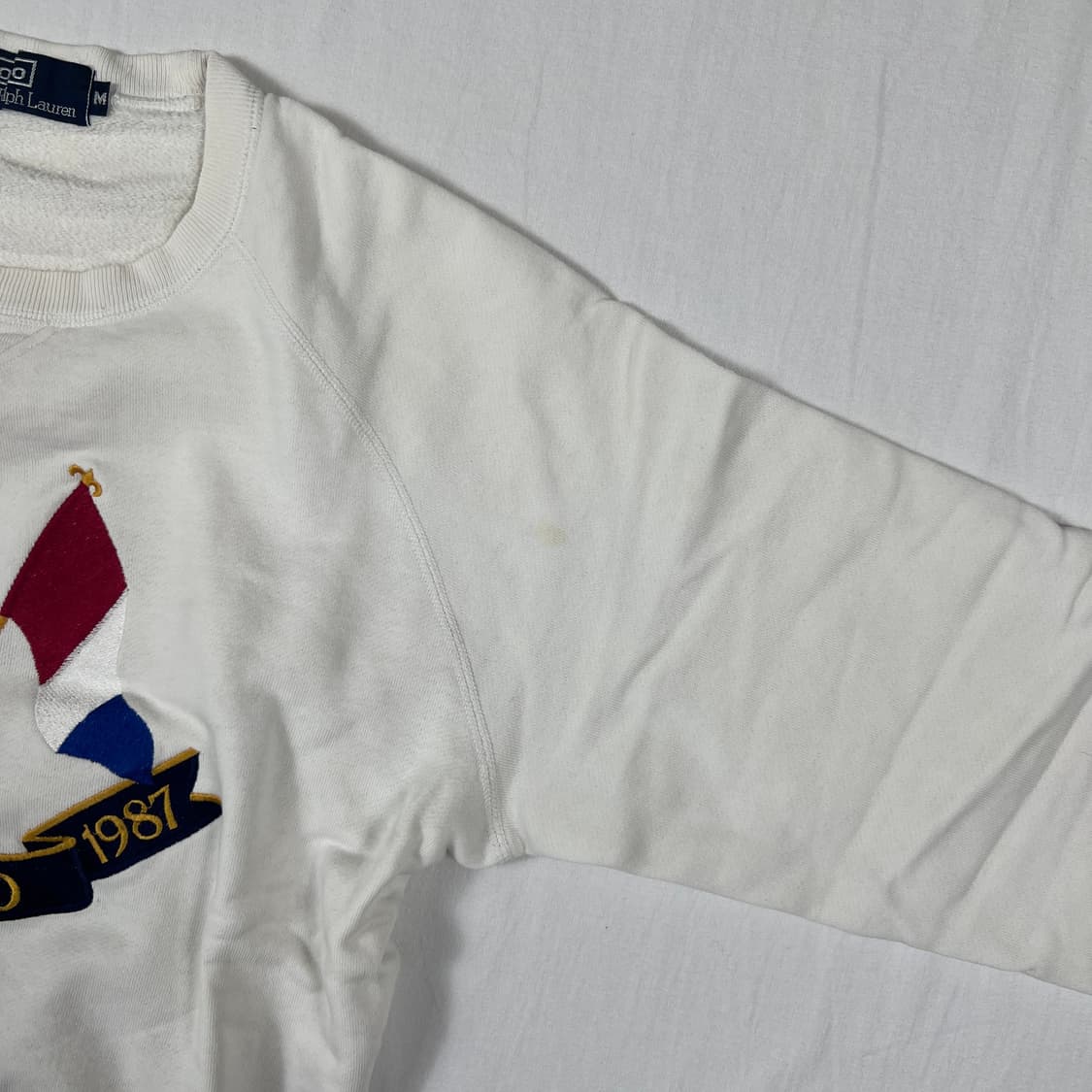 80‘s 88년도 폴로랄프로렌 크로스플래그 빅로고 맨투맨 상품이미지3