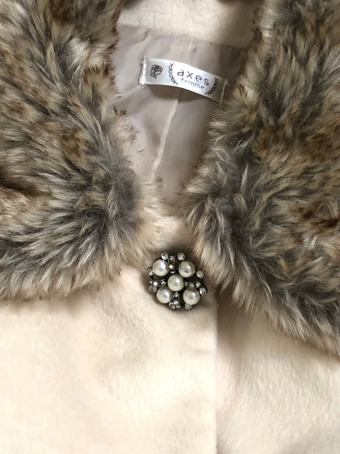 엑시즈팜 크림 라떼 코트 히메갸루 라떼갸루 모리걸 빈티지 달천깔 리즈리사 상품이미지3