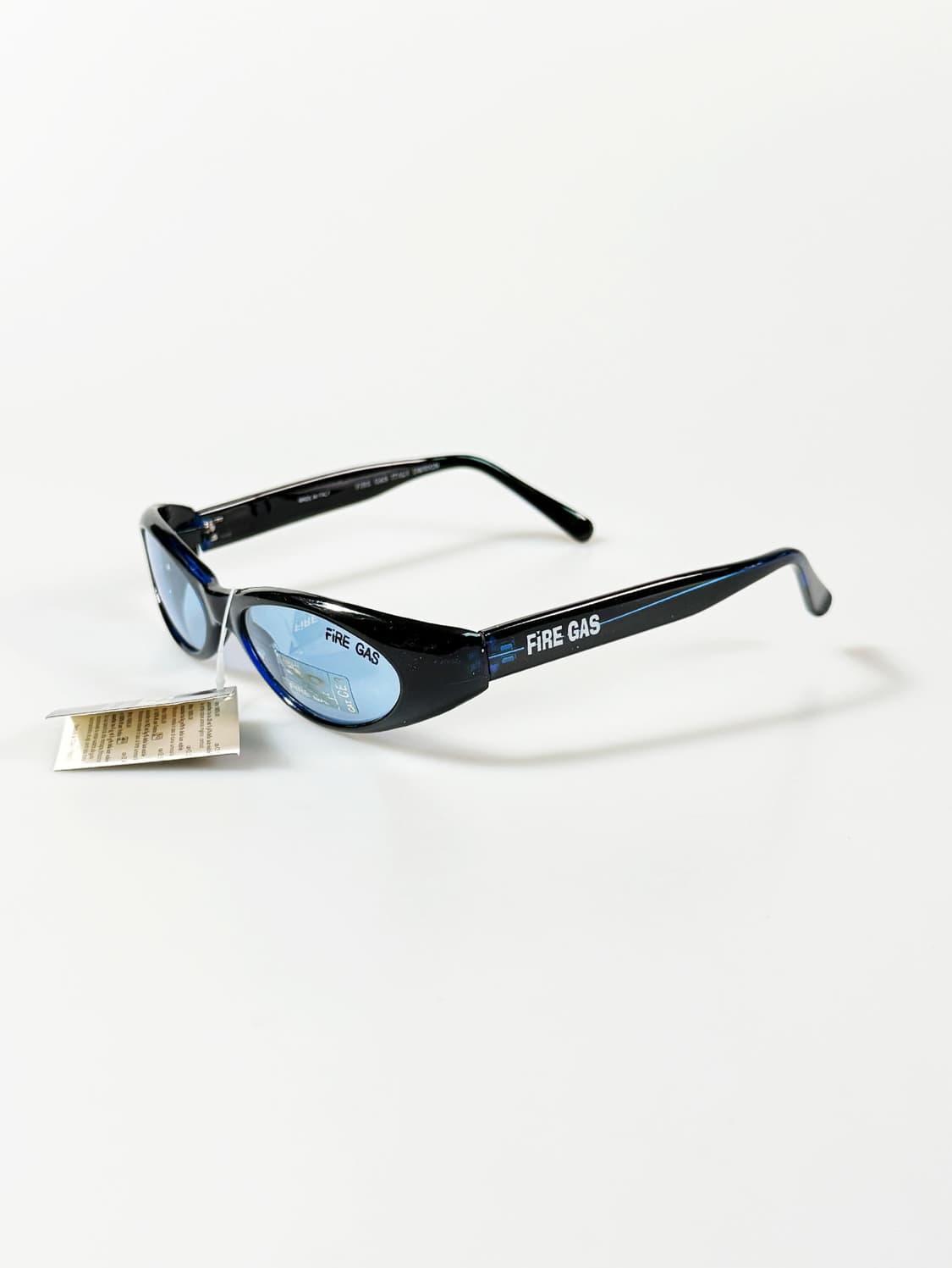 90s FIRE GAS 블랙 블루 볼드 오벌 빈티지 틴트 선글라스 상품이미지3
