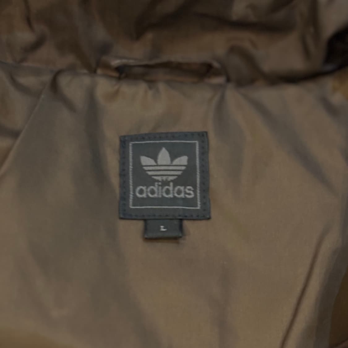 [빅사이즈] 아디다스 브라운 아디다스 패딩 주황 불꽃 파버로고 상품이미지4