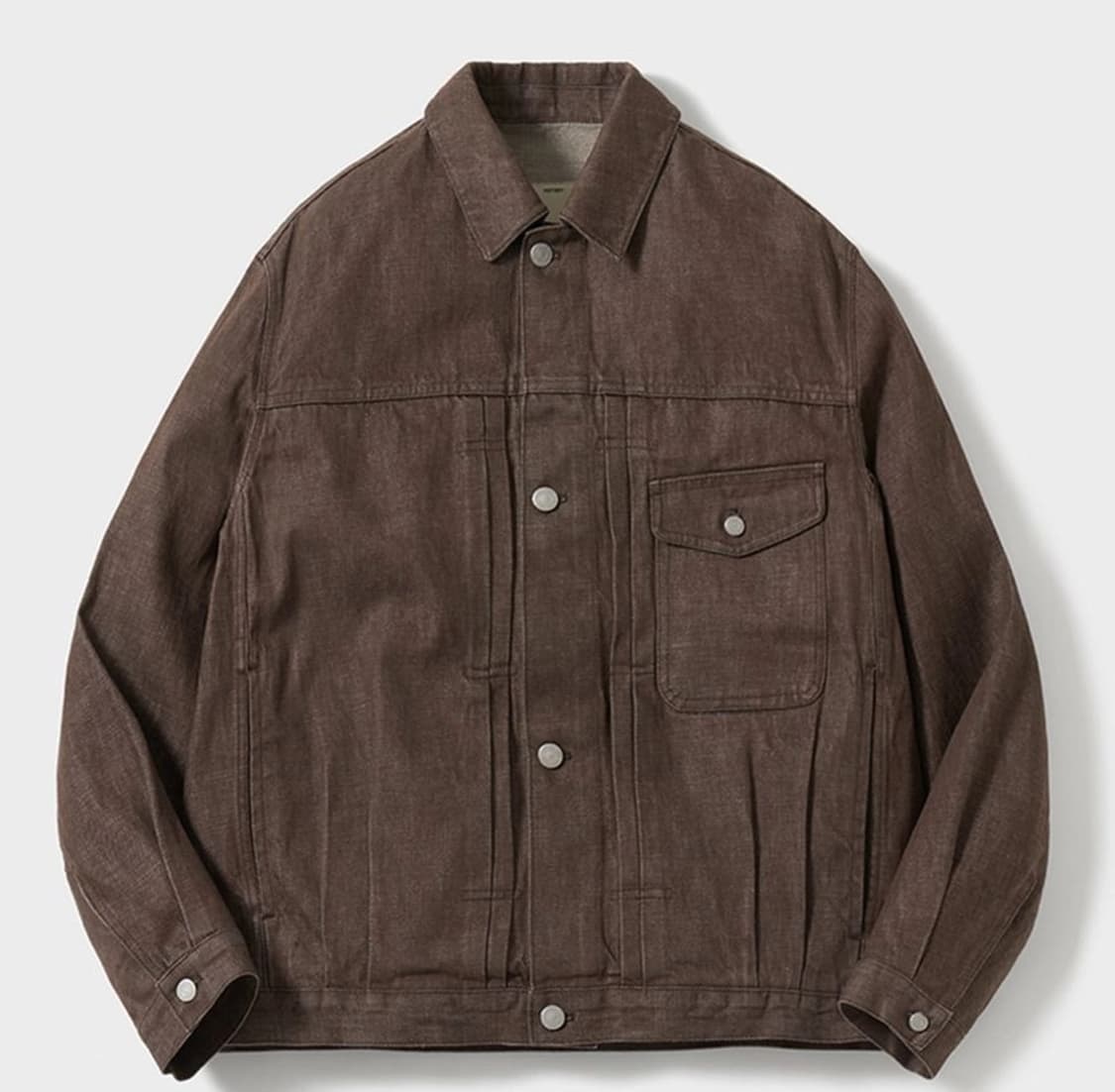 [3] 포터리 오가닉 코튼 데님 트러커 자켓 타입1 브라운 상품이미지1