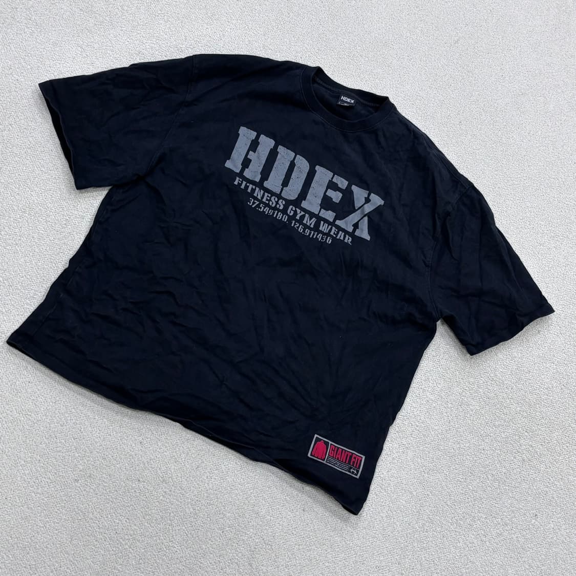 XL 신형 HDEX 크랙 프린팅 자이언트핏 반팔 티셔츠 0608E 상품이미지1