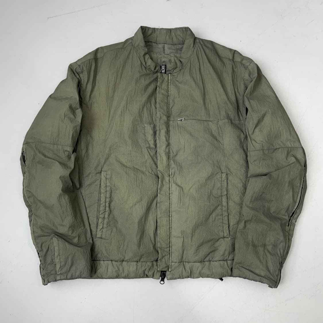 폴리테루 하이커 다이드 고프코어 카키 나일론 점퍼 자켓 상품이미지2