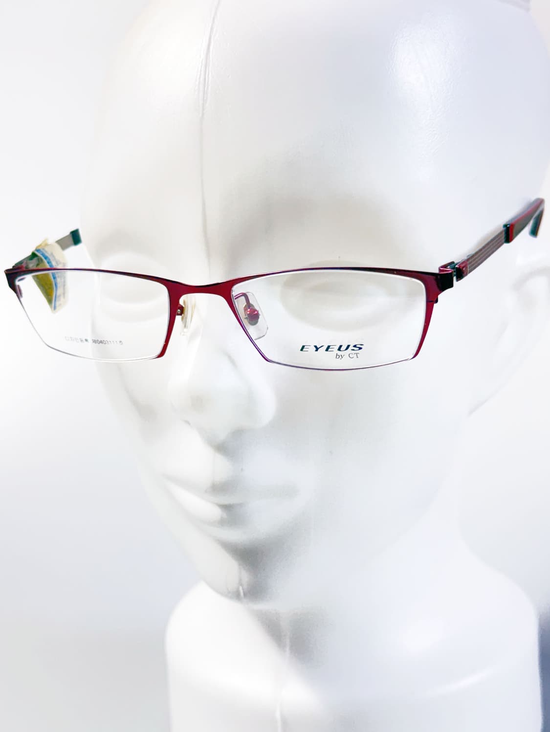 EYEUS 레드 티타늄 슬림 스퀘어 빈티지 안경 상품이미지8