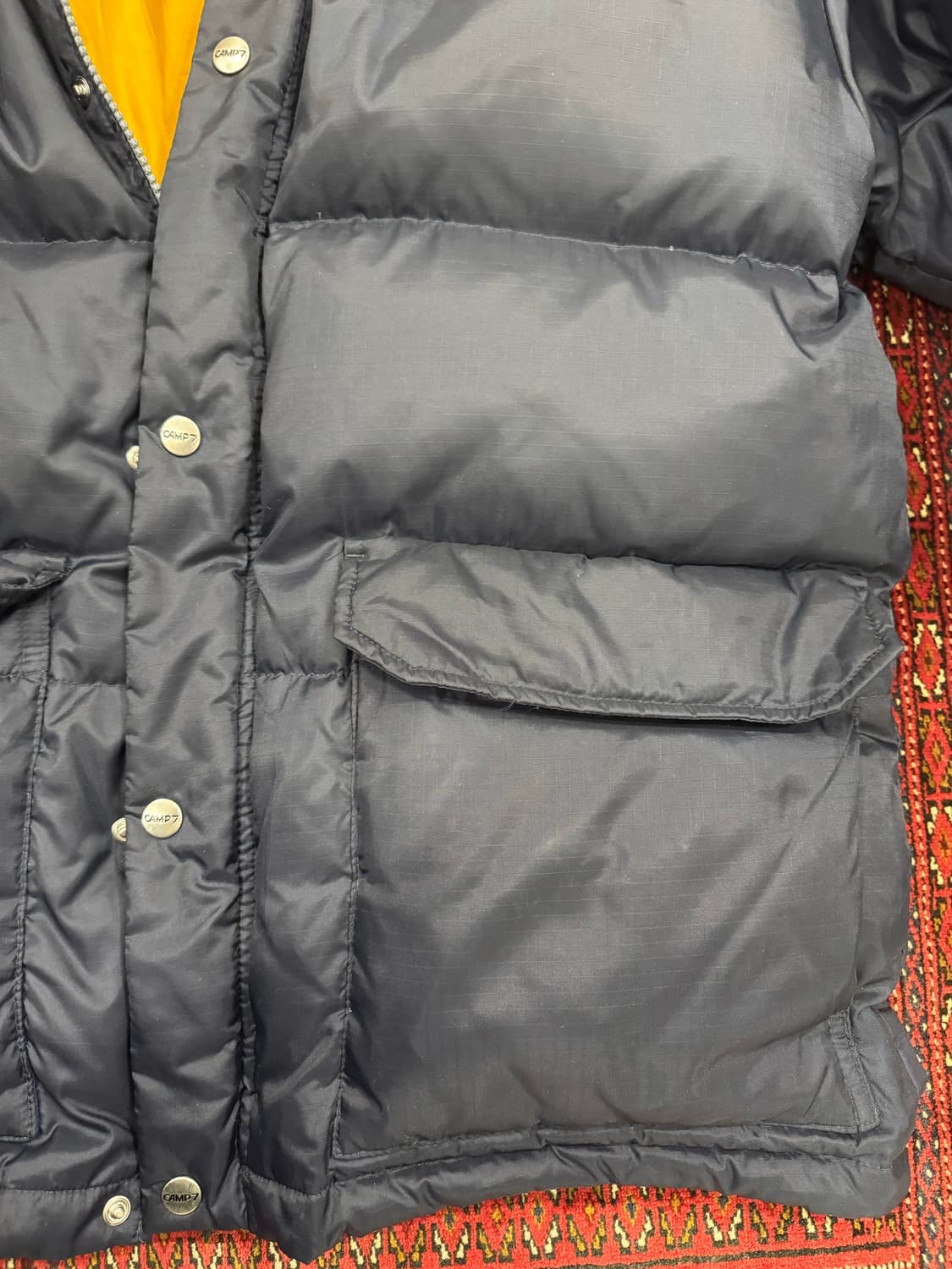 캠프7 빈티지 다크네이비 투톤 패딩 상품이미지4