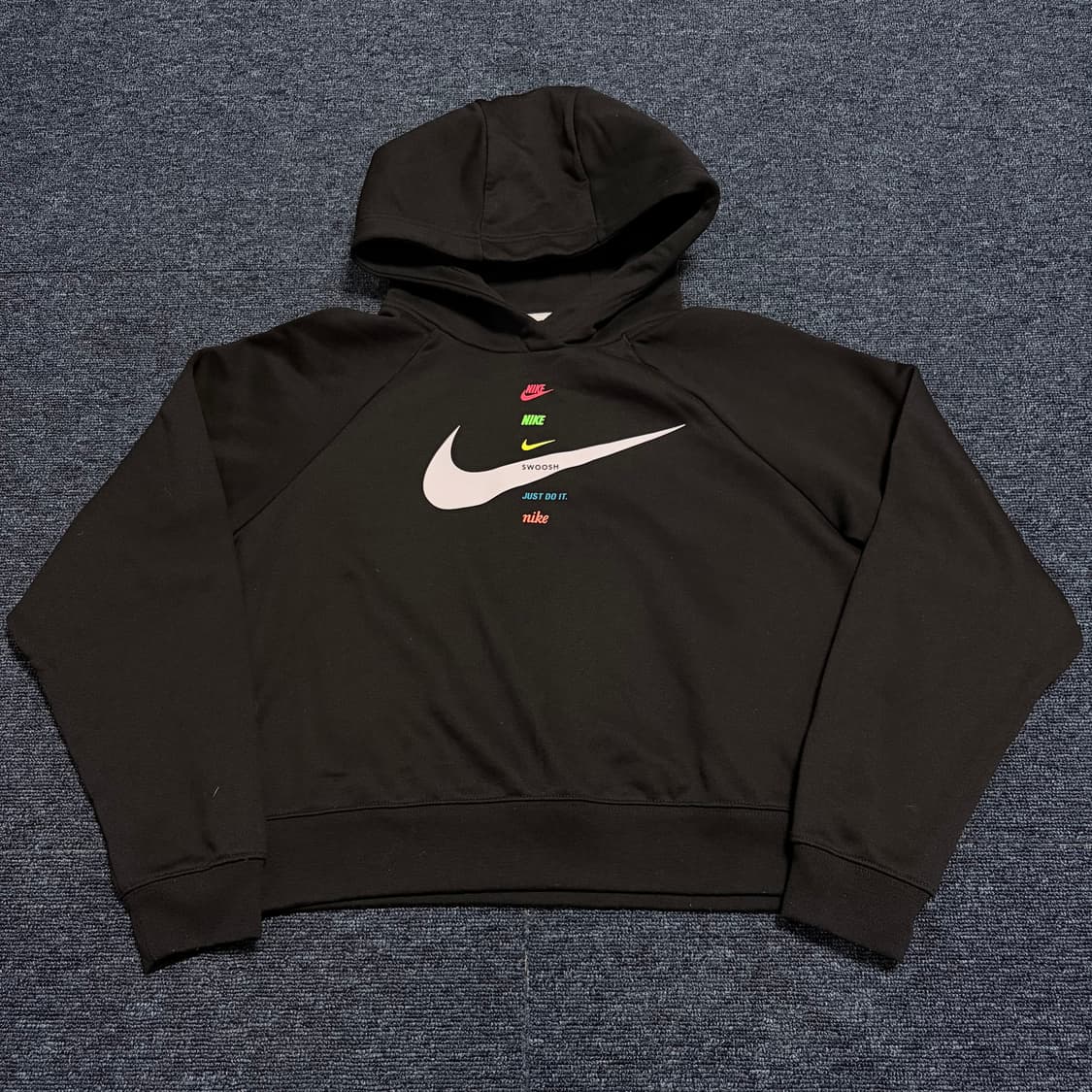 나이키 스우시 멀티로고 크롭 후드티 상품이미지1