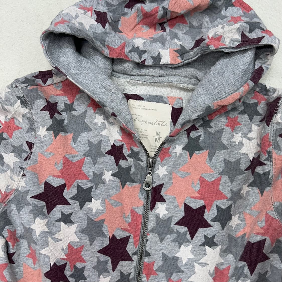Vintage star pattern hood zip-up 상품이미지7