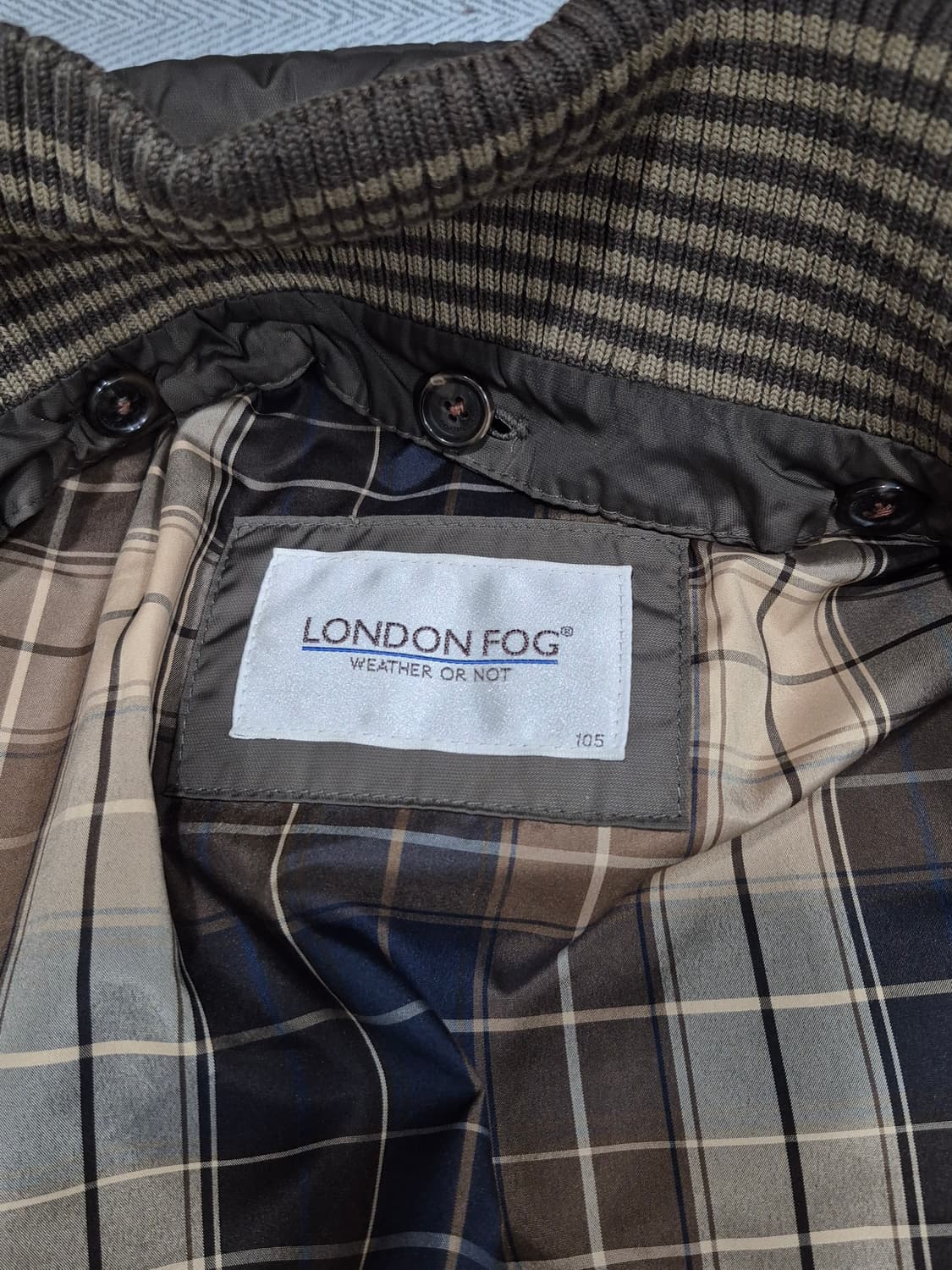 런던포그 브라운 비즈니스 퀄팅 점퍼 자켓 남성 105사이즈 상품이미지6