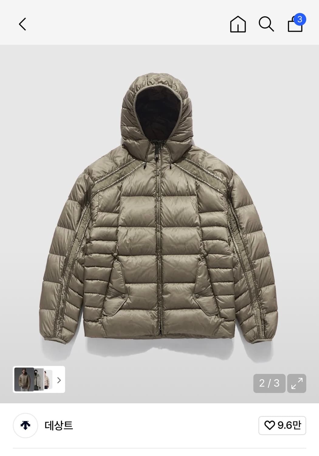 데상트 이스트로그 콜라보 패딩 팝니다 상품이미지1