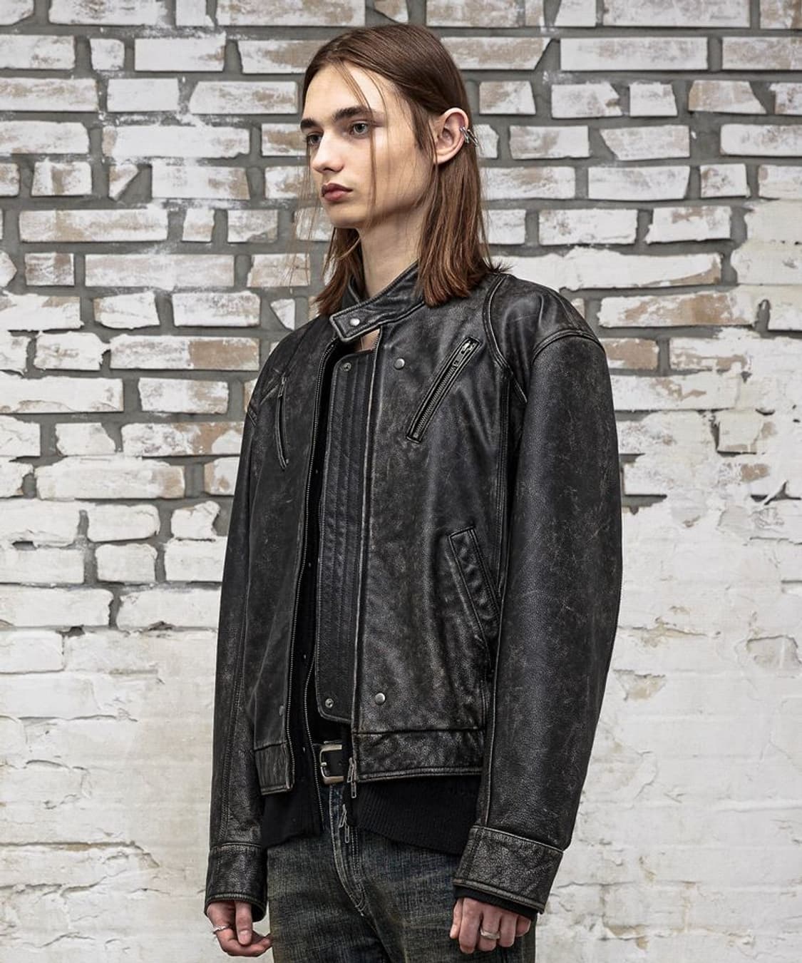 엘무드 스모커 카우하이드 리얼 레더자켓 46 상품이미지3