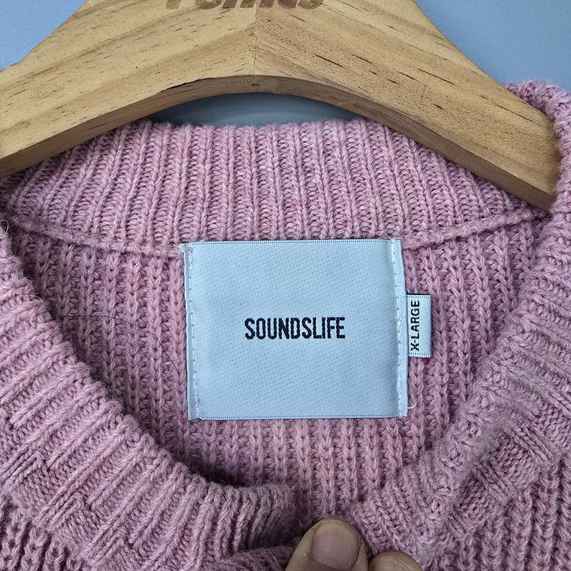 사운즈라이프(SOUNDSLIFE) 울 혼방 가디건 핑크 XL 상품이미지5
