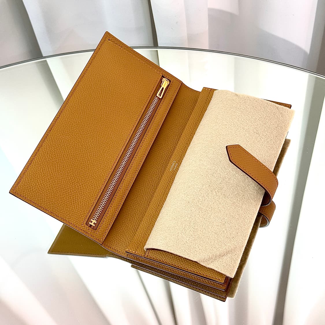[새상품급/풀구성] 에르메스 베안 장지갑 앱송 & 골드 상품이미지9