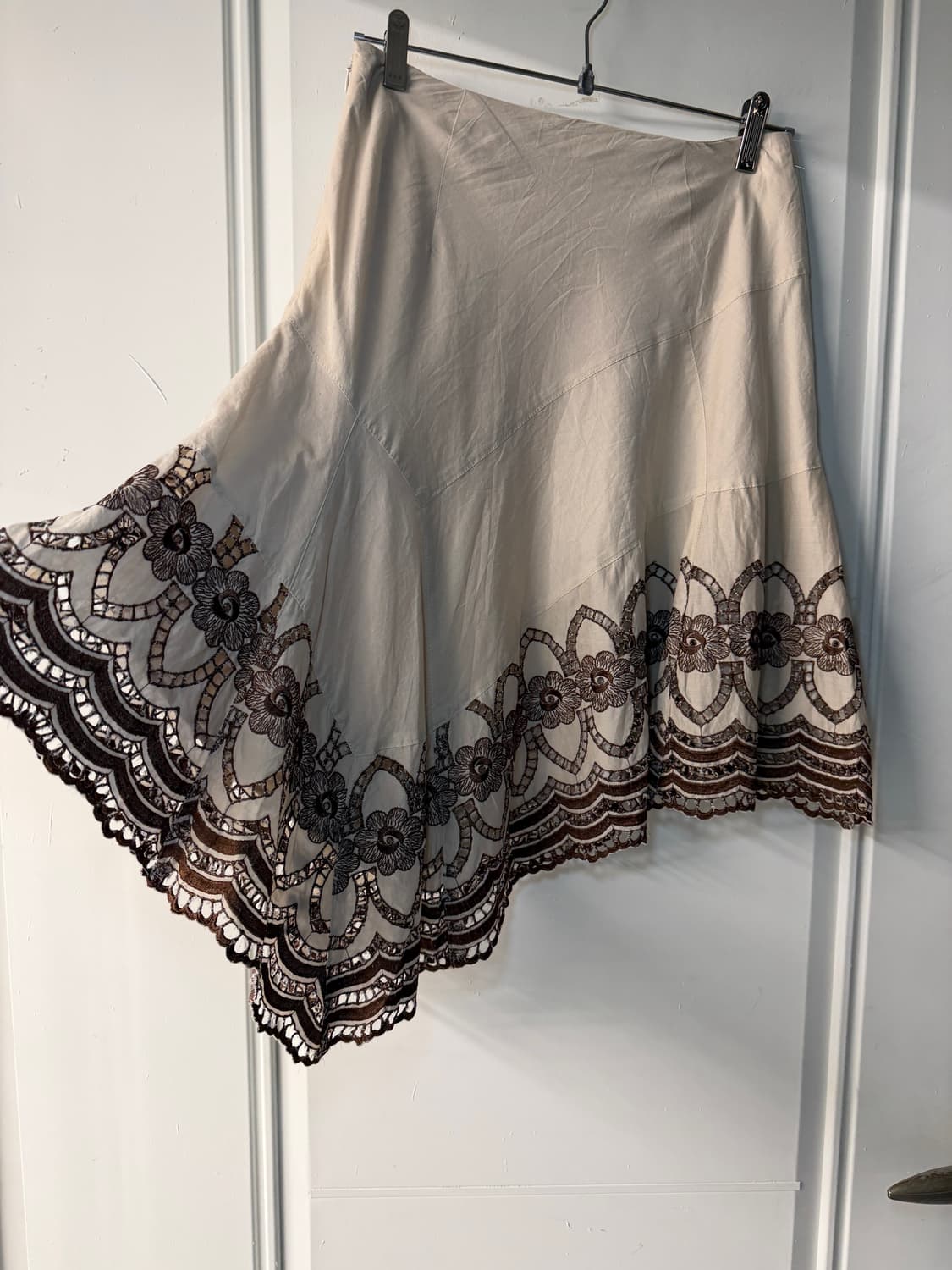 일본빈티지 자수 언발 미디스커트 상품이미지7