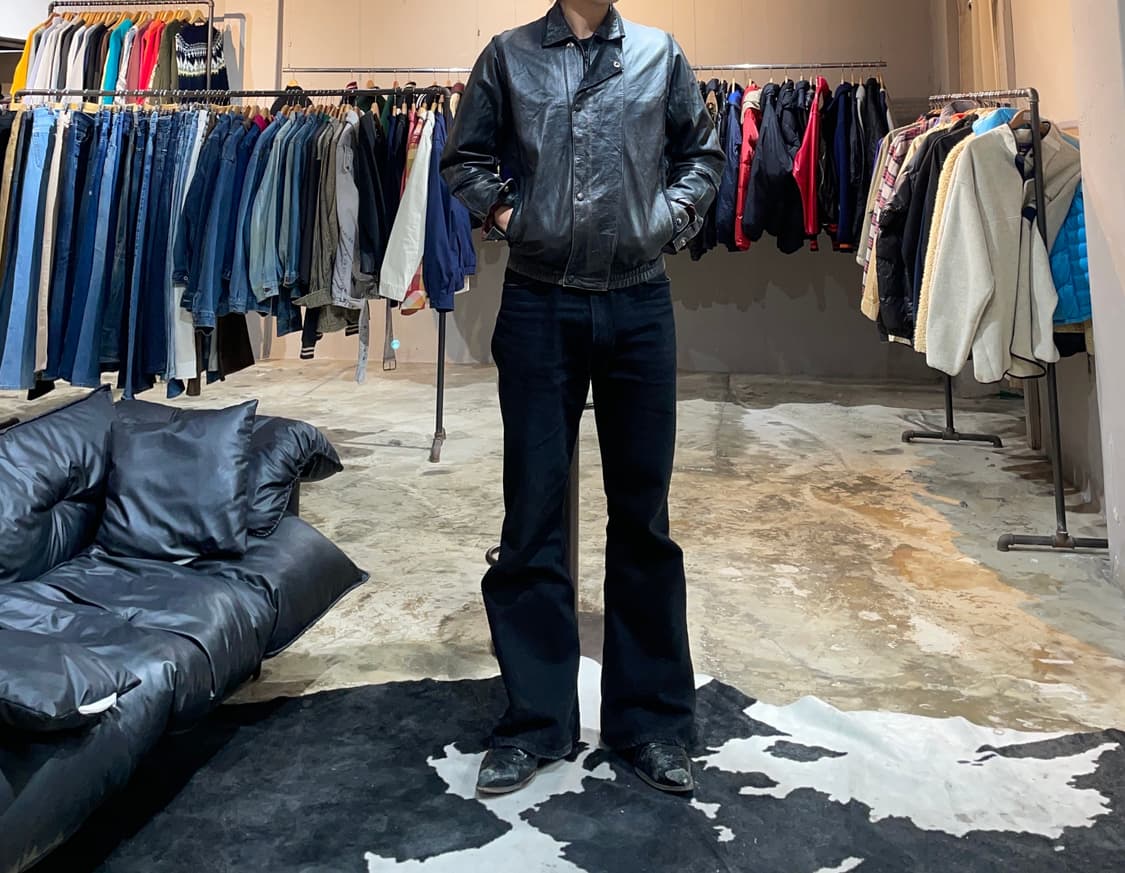 Vintage Lambskin Leather Jacket with Con 상품이미지2