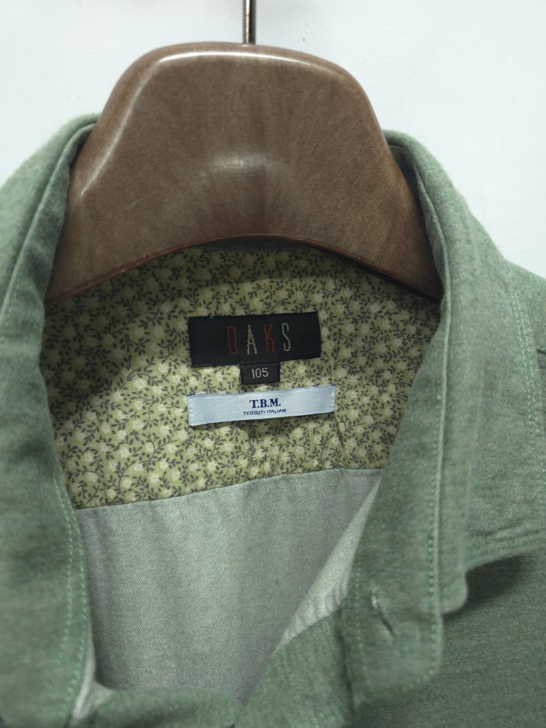 닥스 프리미엄 이태리원단 코튼 봄가을셔츠 - 세이지그린 (105) 상품이미지6