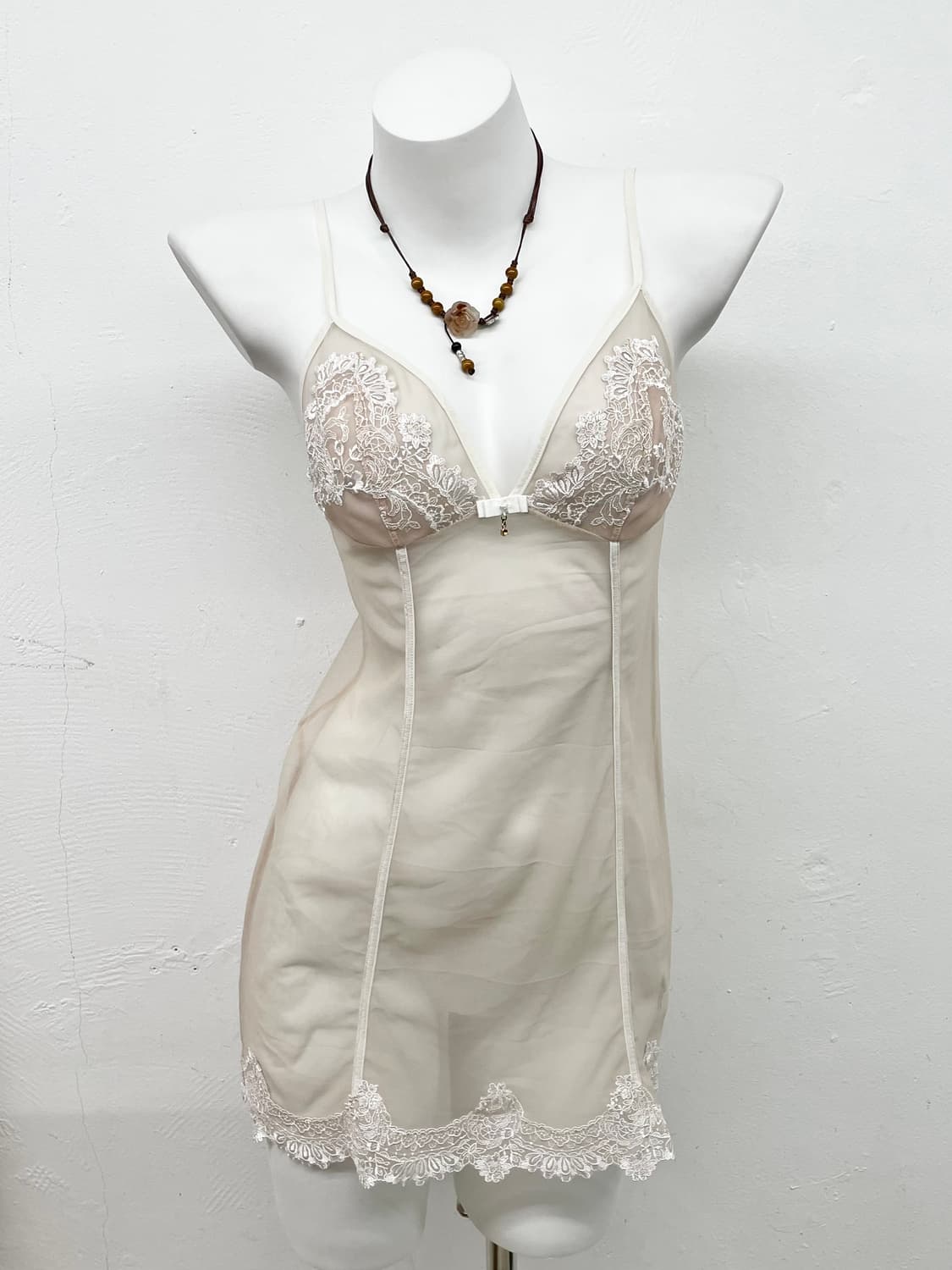 화이트페어리 엔젤 자수 시어 슬립 상품이미지1