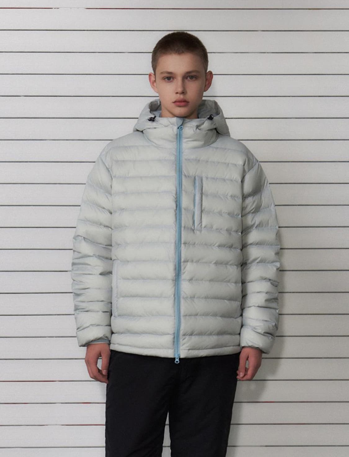 (새상품) 레테르코모 서픽 윈드 라이트 패딩 경량패딩 스카이블루 L 상품이미지7