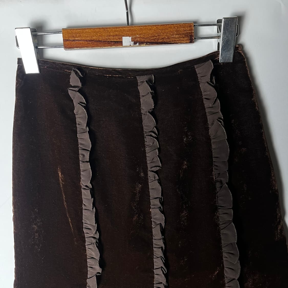 [Todd Oldham] 토드 올드헴 셔링 벨벳 미디스커트 상품이미지2