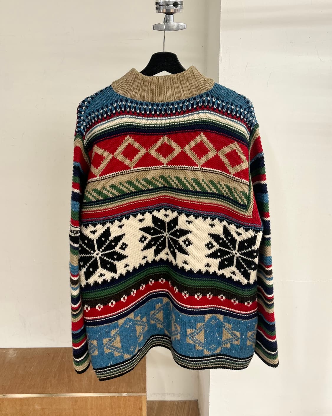 휴고 보스 노드릭 패턴 울 혼방 하이넥 니트 상품이미지6