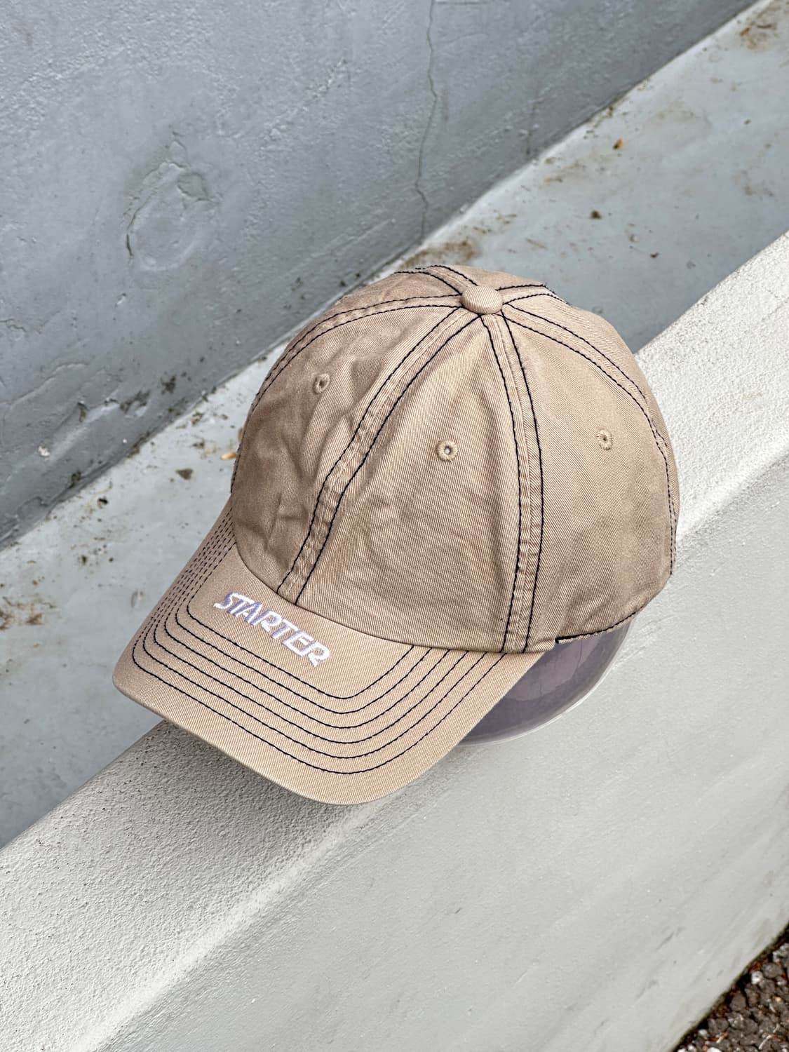 [F] 스타터 로고 베이지 볼캡 모자 상품이미지2