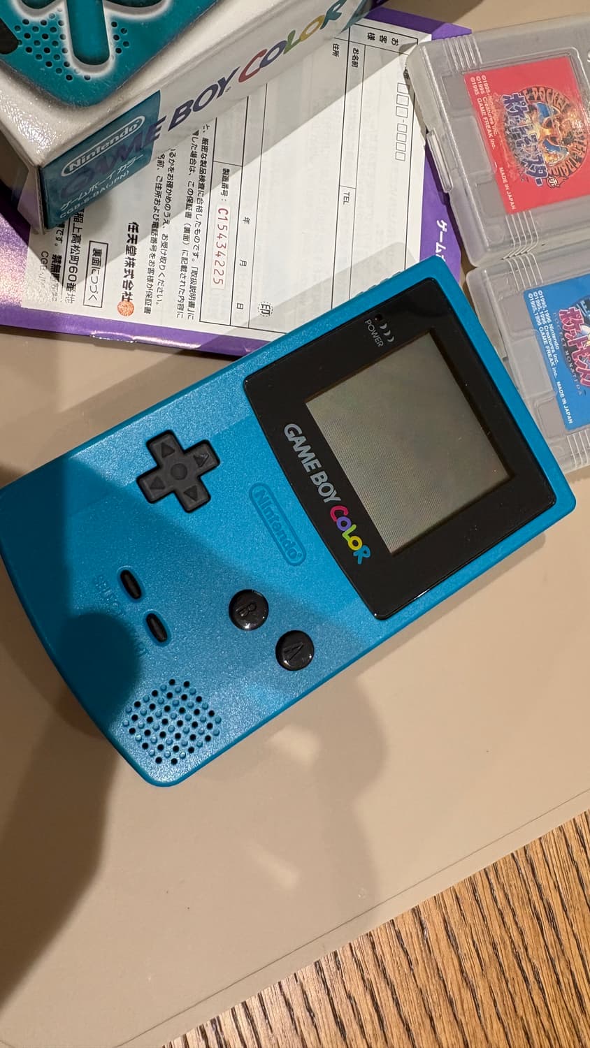 신품급) 닌텐도 게임보이 컬러 CGB(gbc) 블루 풀박스 상품이미지1