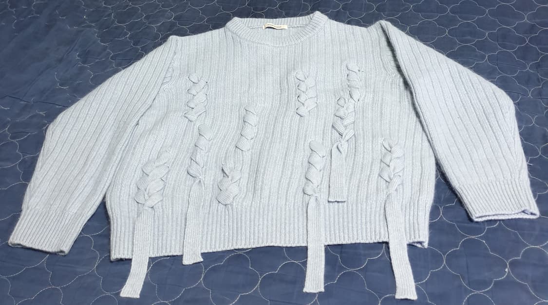 비뮤즈맨션 앙고라 혼방 꽈배기 니트 (44~66) 상품이미지1